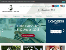 Tablet Screenshot of dublinhorseshow.com